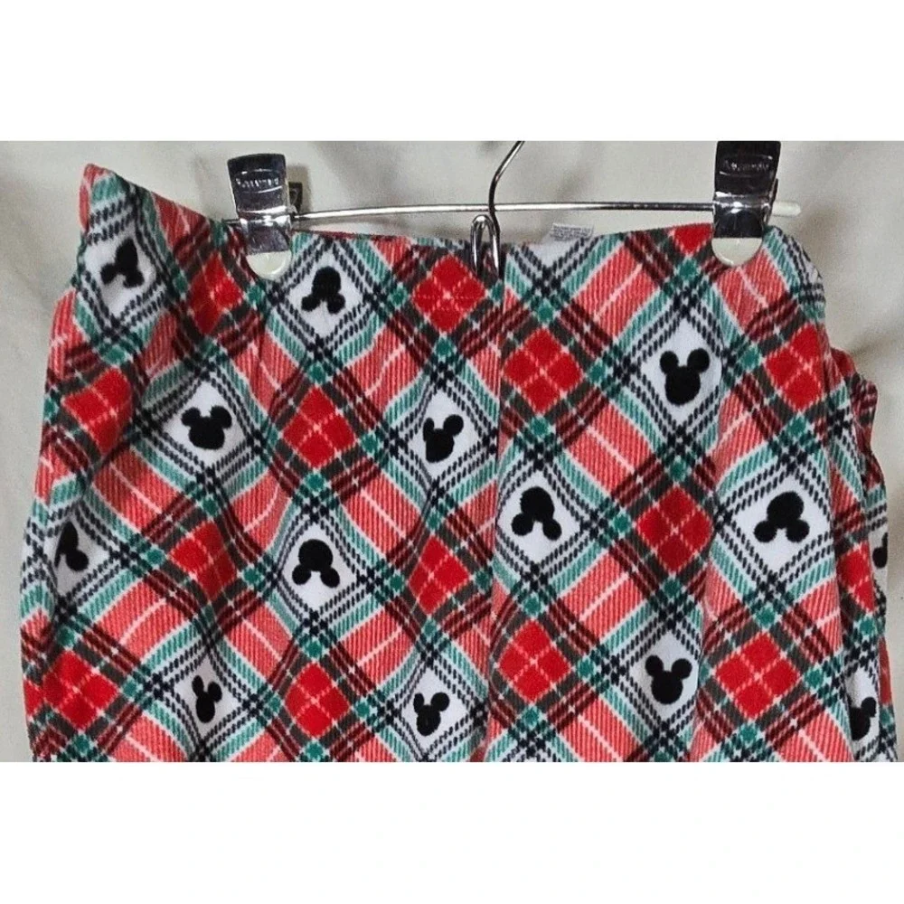Disney‎ Mickey Mouse Christmas Pajamas Set Long Sleeve Fleece Pants Women XL